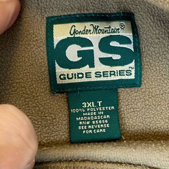 Guide Series Mens T-Shirt 3XLT Long Sleevele Fleece Pullover Outdoors Casual Tan - Picture 5 of 10